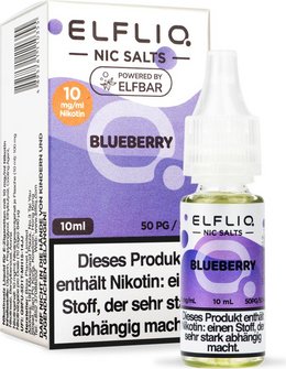 ELFBAR ELFLIQ Blueberry 10mg/ml Nic Salt 10ml