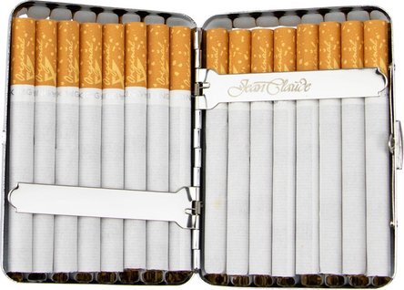 Zigarettenetui Jean Claude Metall Streifen 16er