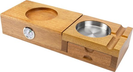Zigarren-Set mit Ascher, Cutter, Hygrometer, Humidifer
