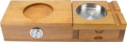 Zigarren-Set mit Ascher, Cutter, Hygrometer, Humidifer