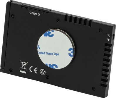 PASSATORE Digital Hygro/Thermometer schwarz mit Fu&szlig;