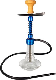 Shisha Miray transparent, Aluminium blau 1er/ 47cm