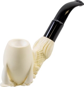 Block Meerschaum Pfeife Kralle glatt