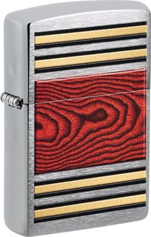 ZIPPO Pipe Lighter chrom geb&uuml;rstet Wooden 60007810