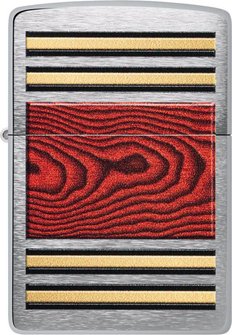 ZIPPO Pipe Lighter chrom geb&uuml;rstet Wooden 60007810
