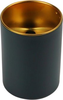 Stickbecher Metall petrol  6.5cm