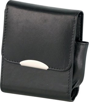 Zigaretten-Packungsetui f. XL-Format Leder schwarz/Big