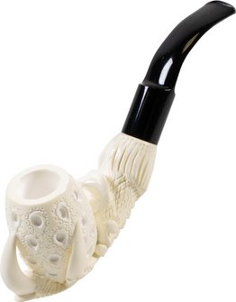 Block Meerschaum Pfeife Kralle graviert