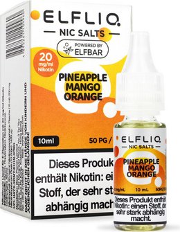 ELFBAR ELFLIQ Pineapple Mango Orange 20mg/ml Nic Salt 10ml