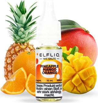 ELFBAR ELFLIQ Pineapple Mango Orange 20mg/ml Nic Salt 10ml