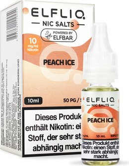 ELFBAR ELFLIQ Peach Ice 10mg/ml Nic Salt 10ml
