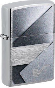 ZIPPO Pipe Lighter chrom geb&uuml;rstet Sheet Metal 60007811