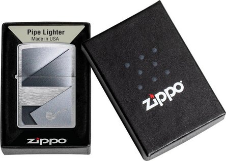 ZIPPO Pipe Lighter chrom geb&uuml;rstet Sheet Metal 60007811