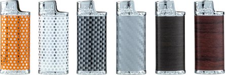 Metal holder for Mini Bic lighter colored assorted