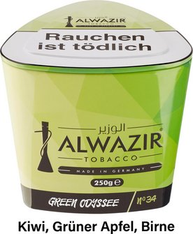 WP-Tabak Alwazir "Green Odysee No. 34" 250gr-Dose