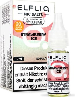 ELFBAR ELFLIQ Strawberry Ice 20mg/ml Nic Salt 10ml