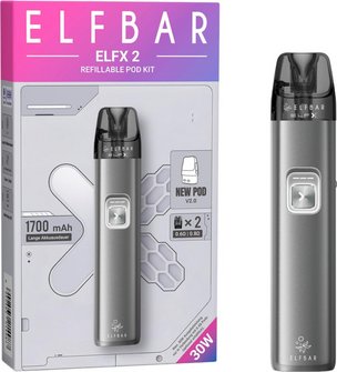 ELFBAR ELFX 2 Pod Kit Space Grey mit Leerpod V2.0