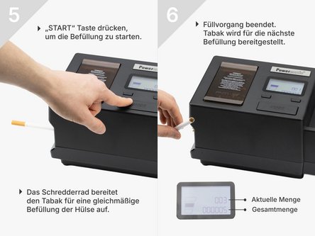Powermatic III-S+ elekt.Zigaretten-Stopfger&auml;t m.integr.Grind