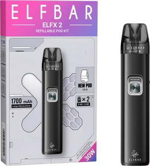 ELFBAR ELFX 2 Pod Kit Matte Black  mit Leerpod V2.0