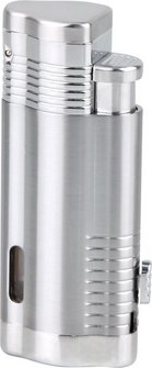 JEAN CLAUDE 3-flame jet lighter "Havanna" chr sat./chr.shiny
