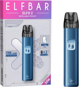 ELFBAR ELFX 2 Pod Kit Ocean Blue  mit Leerpod V2.0