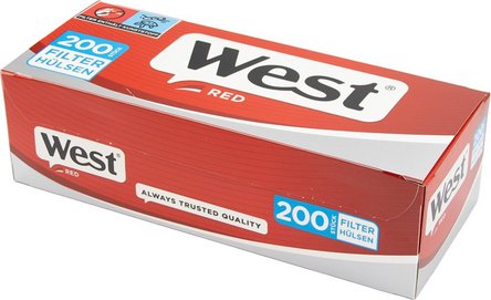 WEST RED 200 Zigtt.-H&uuml;lsen (5 Schachteln)