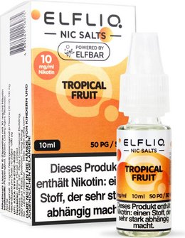 ELFBAR ELFLIQ Tropical Fruit 10mg/ml Nic Salt 10ml