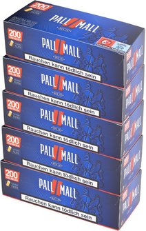 Pall Mall Red Xtra H&uuml;lsen 200 Zigtt.-H&uuml;lsen (5 Schachteln)