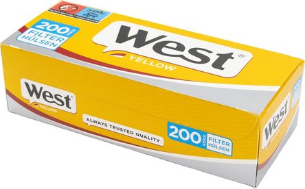 WEST YELLOW 200 Zigtt.-H&uuml;lsen (5 Schachteln)