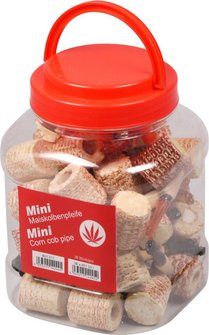 Mini-Maiskolbenpfeifen in Kunststoffbox zu 36 St&uuml;ck