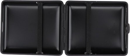 Zigtt.-Etui v.H. Veloursleder dunkelblau Rahmen schwarz 18er
