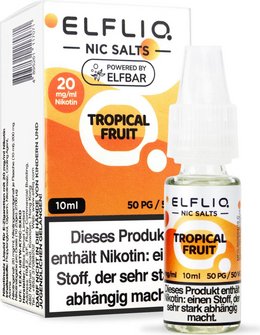 ELFBAR ELFLIQ Tropical Fruit 20mg/ml Nic Salt 10ml