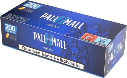 Pall Mall Blue Xtra H&uuml;lsen 200 Zigtt.-H&uuml;lsen (5 Schachteln)