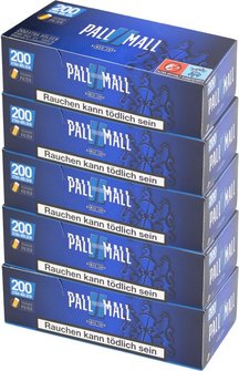 Pall Mall Blue Xtra H&uuml;lsen 200 Zigtt.-H&uuml;lsen (5 Schachteln)