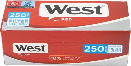 WEST SPECIAL RED 250 Zigtt.-H&uuml;lsen (4 Schachteln)