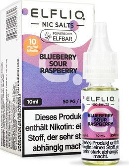 ELFBAR ELFLIQ Blueberry Sour Raspberry 10mg/ml Nic Salt 10ml