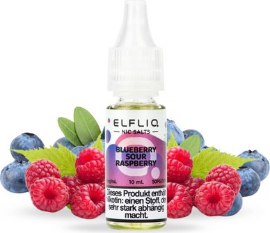 ELFBAR ELFLIQ Blueberry Sour Raspberry 10mg/ml Nic Salt 10ml
