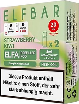 ELFBAR ELFA Pod Strawberry Kiwi 20mg/ml Nikotin 2er