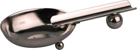 Zigarrenascher L&ouml;ffel klein chrom mit 1 Ablage