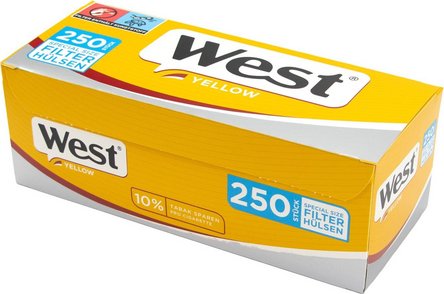WEST SPECIAL YELLOW 250 Zigtt.-H&uuml;lsen (4 Schachteln)