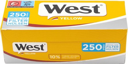 WEST SPECIAL YELLOW 250 Zigtt.-H&uuml;lsen (4 Schachteln)