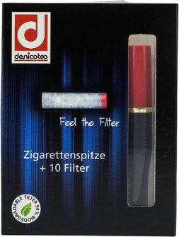 DENICOTEA Zigarettenspitze Standard Marine rot