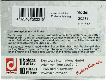 DENICOTEA Zigarettenspitze Standard Marine rot