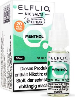 ELFBAR ELFLIQ Menthol 20mg/ml Nic Salt 10ml