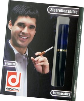 DENICOTEA Zigarettenspitze Standard Marine blau