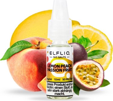 ELFBAR ELFLIQ Lemon Peach Passion Fruit 20mg/ml Nic Salt10ml
