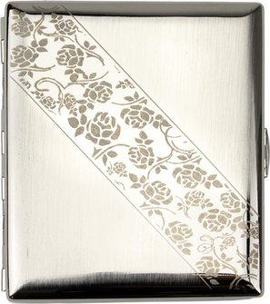 Zigarettenetui JC Met.nickel geb./Ornament diagonal  20er
