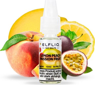 ELFBAR ELFLIQ Lemon Peach Passion Fruit10mg/ml Nic Salt 10ml