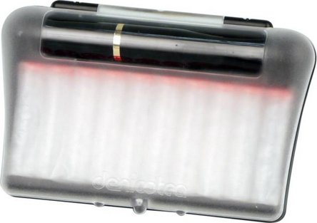 DENICOTEA Zigarettenspitze Standard Slimline schw.Goldring