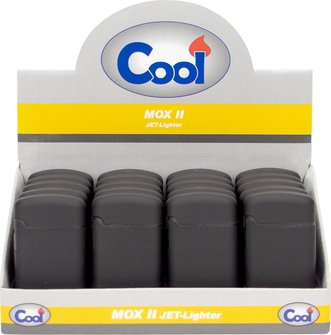 COOL Jet-Feuerzeug MOX II Jet Rubber Finish schwarz